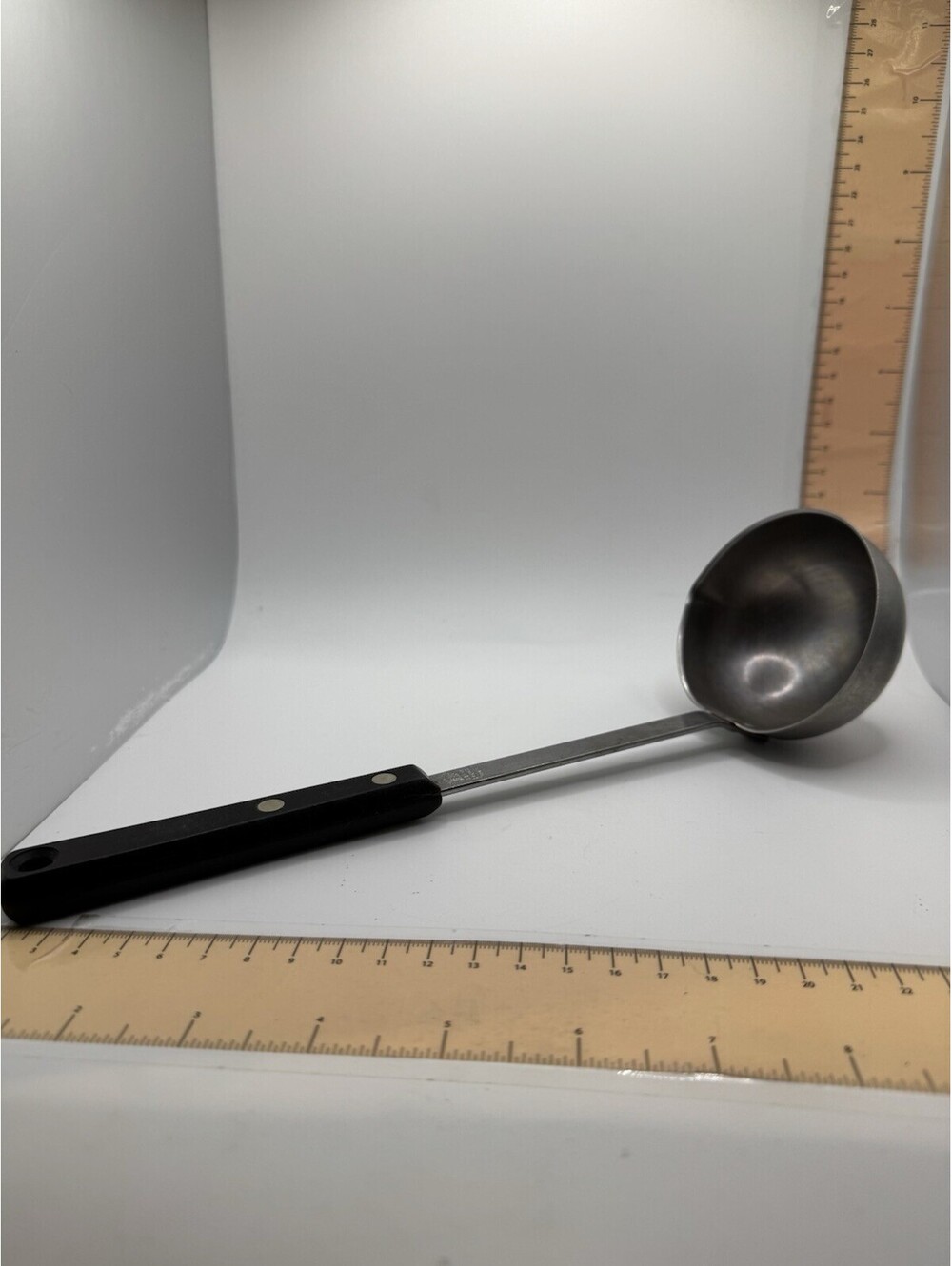 Vintage Retro ECKO Forge Soup Ladle Stainless Composite Handle 11 In. Long